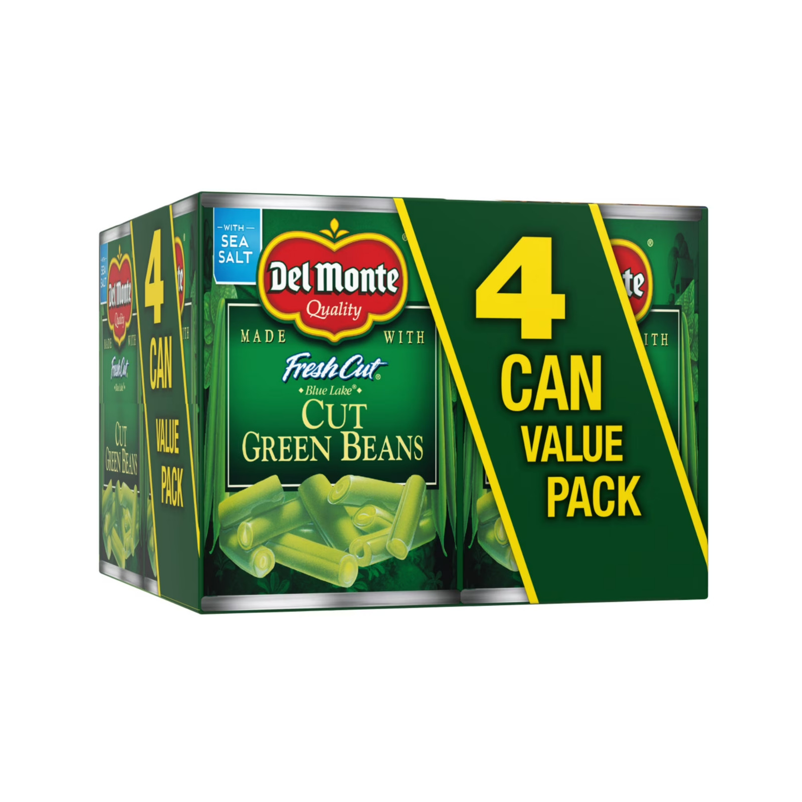 Del Monte Fresh Cut Green Beans, Canned Vegetables, 14.5 oz Can (Pack of 4) gallery