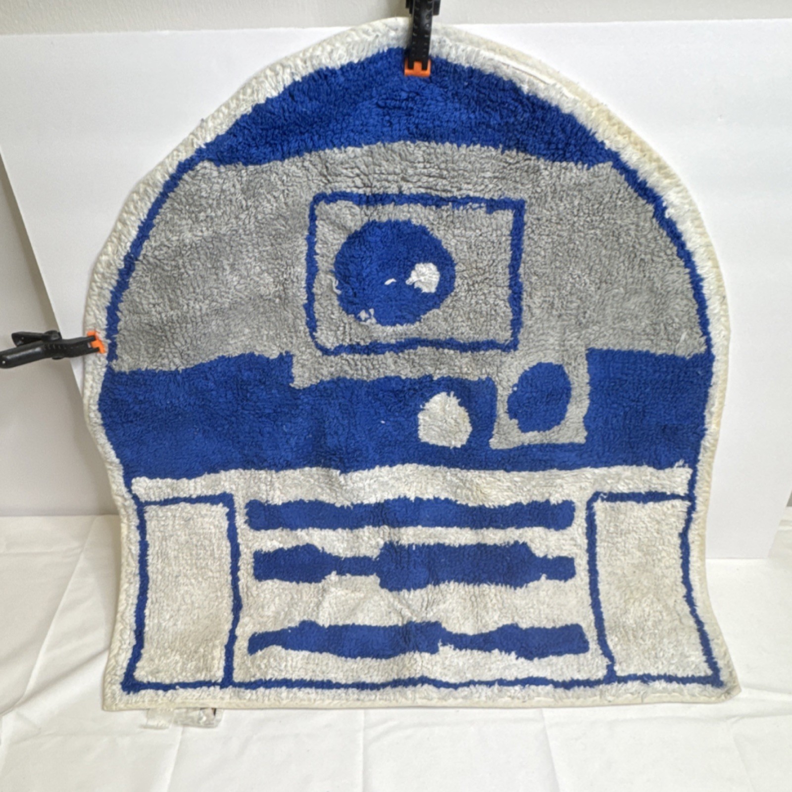 Star Wars R2-D2 Tufted 100% Cotton Machine Washable Rug Blue/Gray 16x16 USED gallery