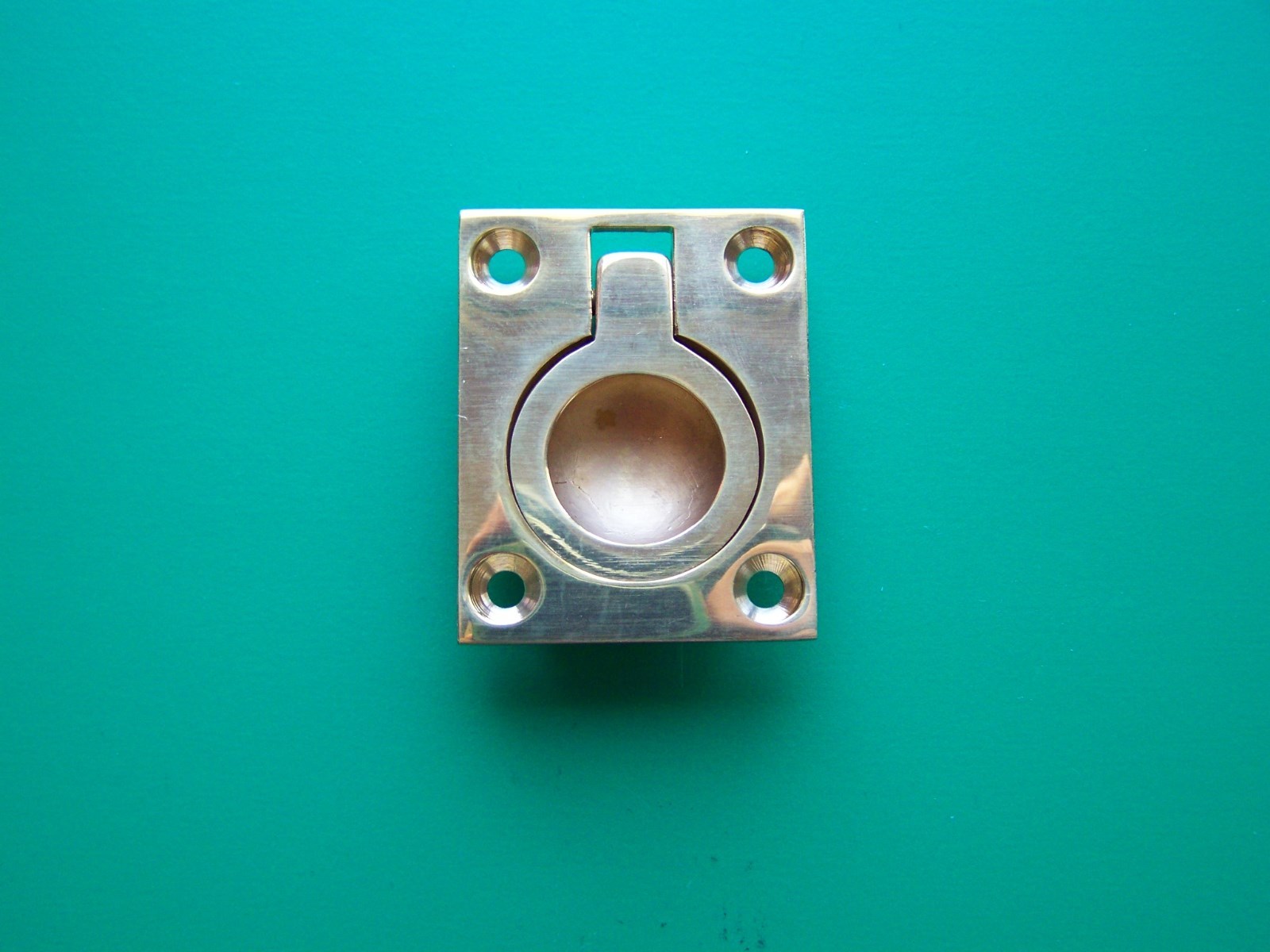 RING PULL, RECESSED MACHINIST CHEST RING PULL MORTISED RING PULL SOLID BRASS LG gallery