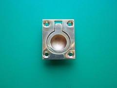 RING PULL, RECESSED MACHINIST CHEST RING PULL MORTISED RING PULL SOLID BRASS LG