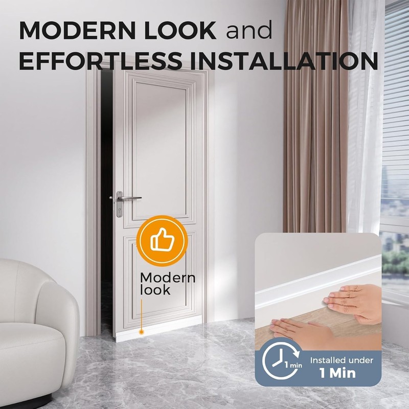 2-Pack Energy Saving Door Draft Stopper - Silicone Insulation gallery