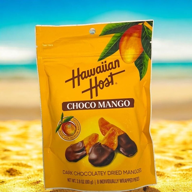 Hawaiian Host Choco Mango – Dark Chocolate Dipped Dried Mango Slices – Tropical gallery