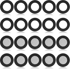 20pc Shower Head Filter Gaskets & Washers 1/2″ Stainless Steel Screen Mesh Seal