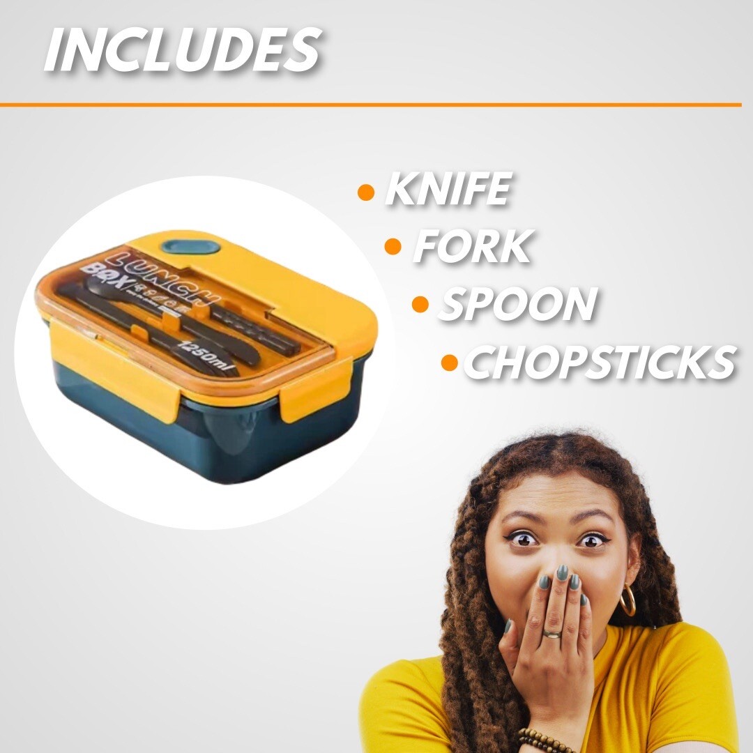 Three Star Invest Lunch Box Container For Any Age . Includes Utensils gallery
