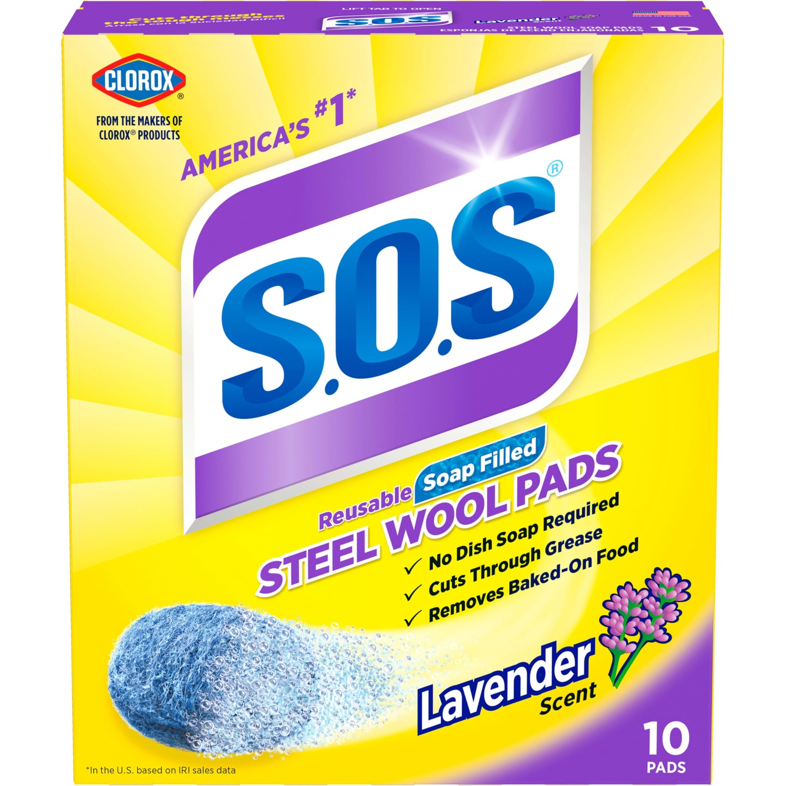 Steel Wool Soap Pads, Lavender, 10 Count gallery
