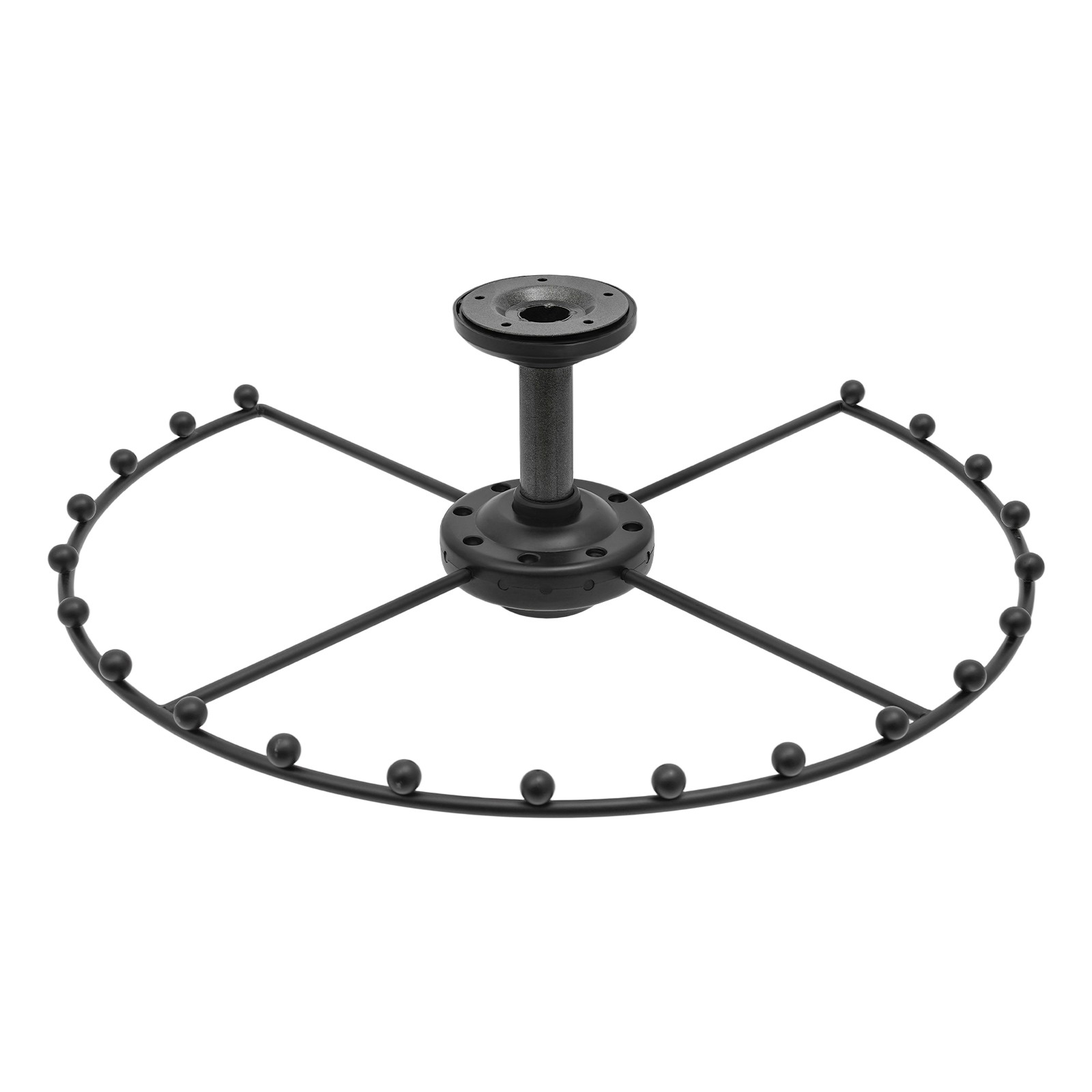 360° Rotating Round Closet Rod, Iron Round Closet Rod, 30kg/66.14lbs Capacity US gallery