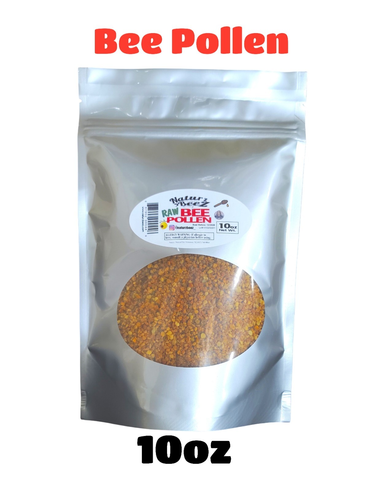 BEE POLLEN PURE RAW CAREFULLY HARVESTED 10oz / 284g Allergies Energy Weight Mgt gallery
