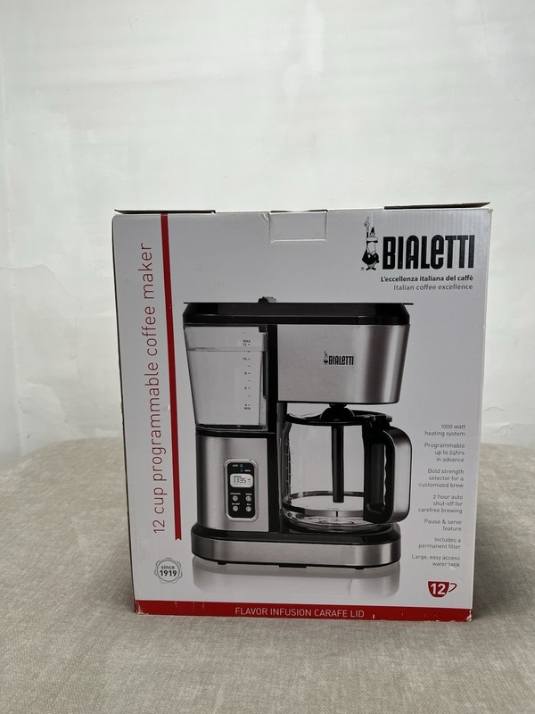 Bialetti 12 Cup Programmable Coffee Maker Model MD-278 35061 Rare Tested Working gallery
