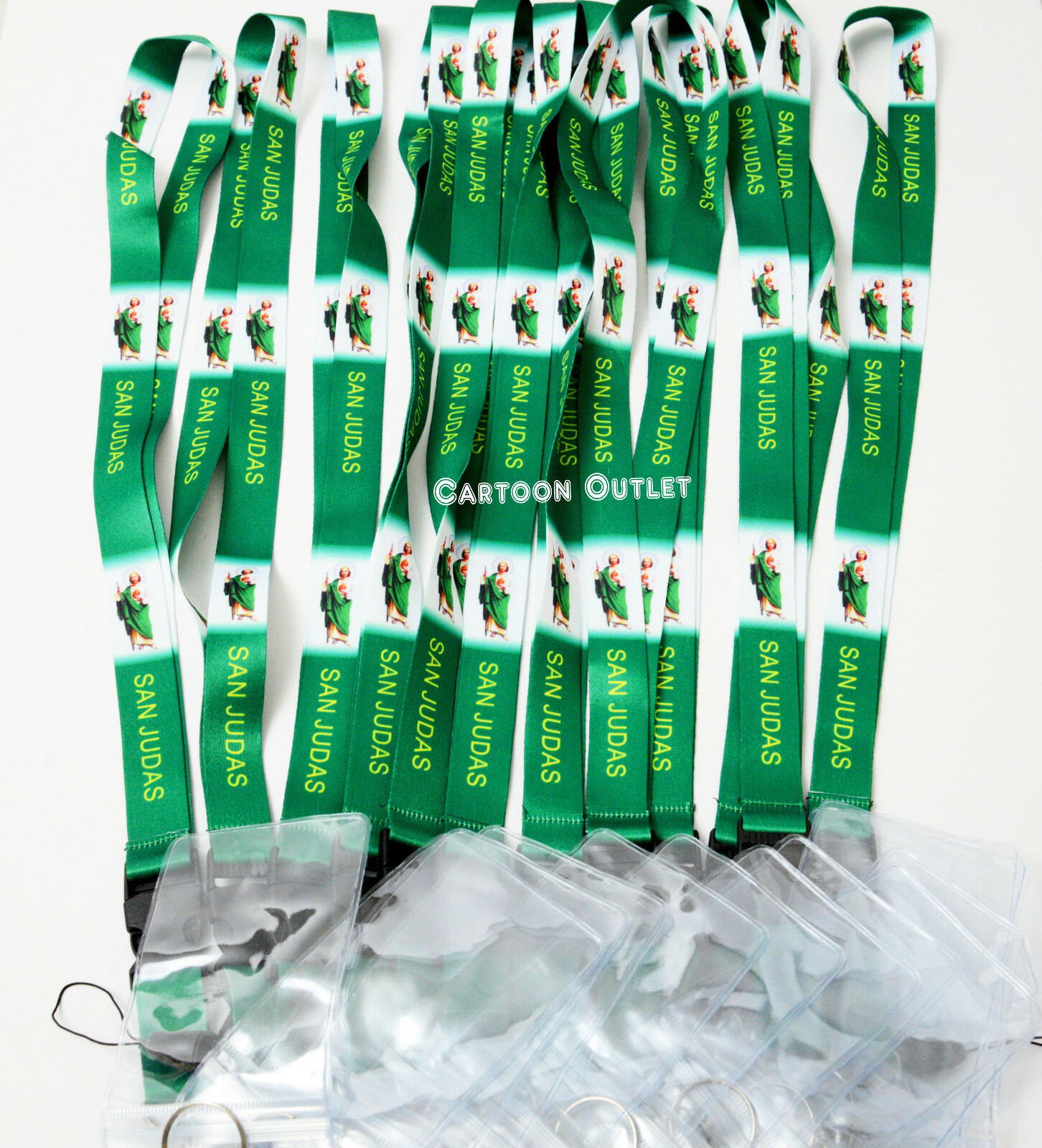 12 St Jude Lanyard Keychain ID Holder Neck Strap Favors Lot Gifts San Judas New gallery