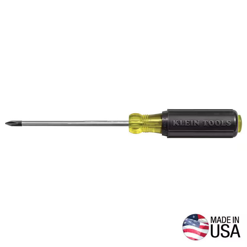 #0 Phillips Head Screwdriver with 3 In. round Shank- Cushion Grip Handle gallery