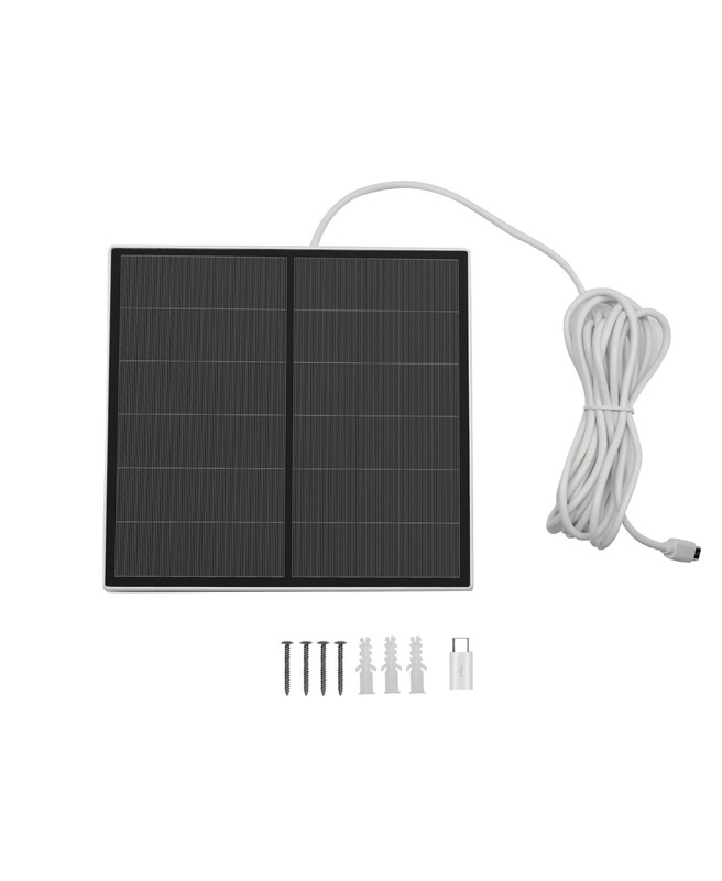 5W Solar Panel Power for Security Camera Outdoor USB Charging 360° Adjustable gallery