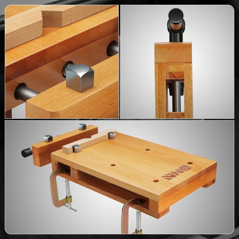 Portable Multifunction Woodworking Bench Hard Wood Vise Workbench Quick Release gallery