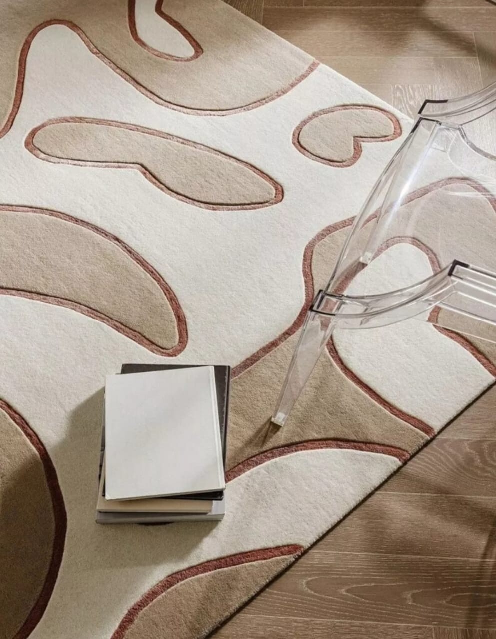 Mordan Style Hand Tufted Loop Cut Pile High Qquality Area Rug New Zealand Wool gallery