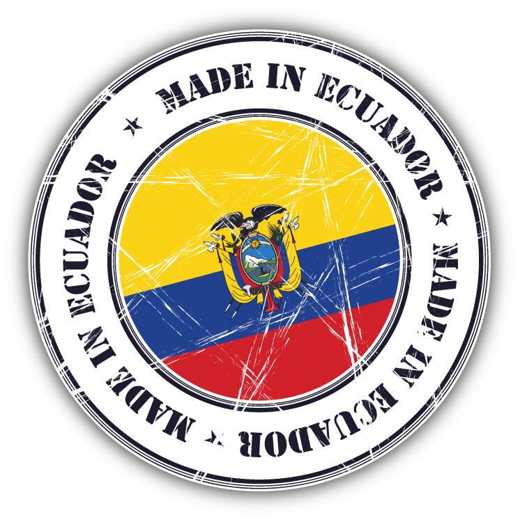 Made In Ecuador Grunge Flag Stamp Car Bumper Sticker Decal gallery