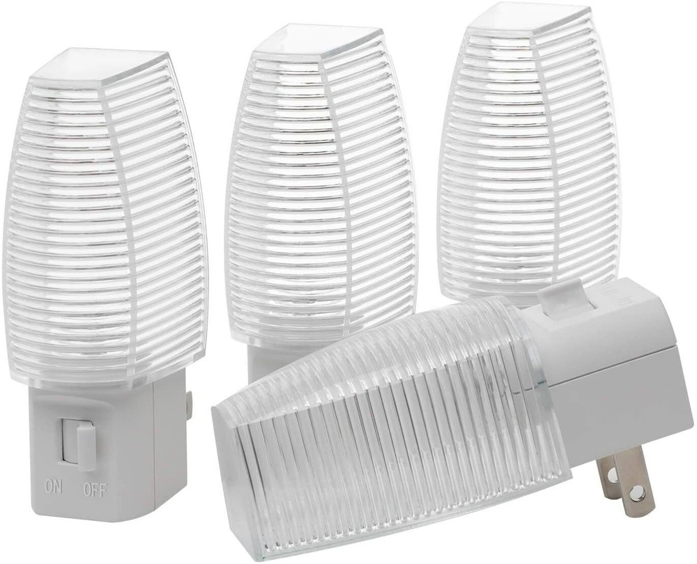 DEWENWILS 4 Pack Plug in LED Night Light with Switch, Manual On Off Nightlight