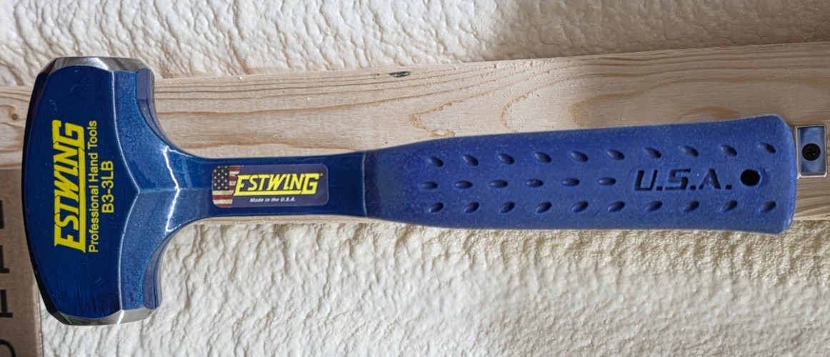 Estwing B3-3LB Straight Steel Handle Drilling Hammer with Vinyl Grip 3 lbs. gallery