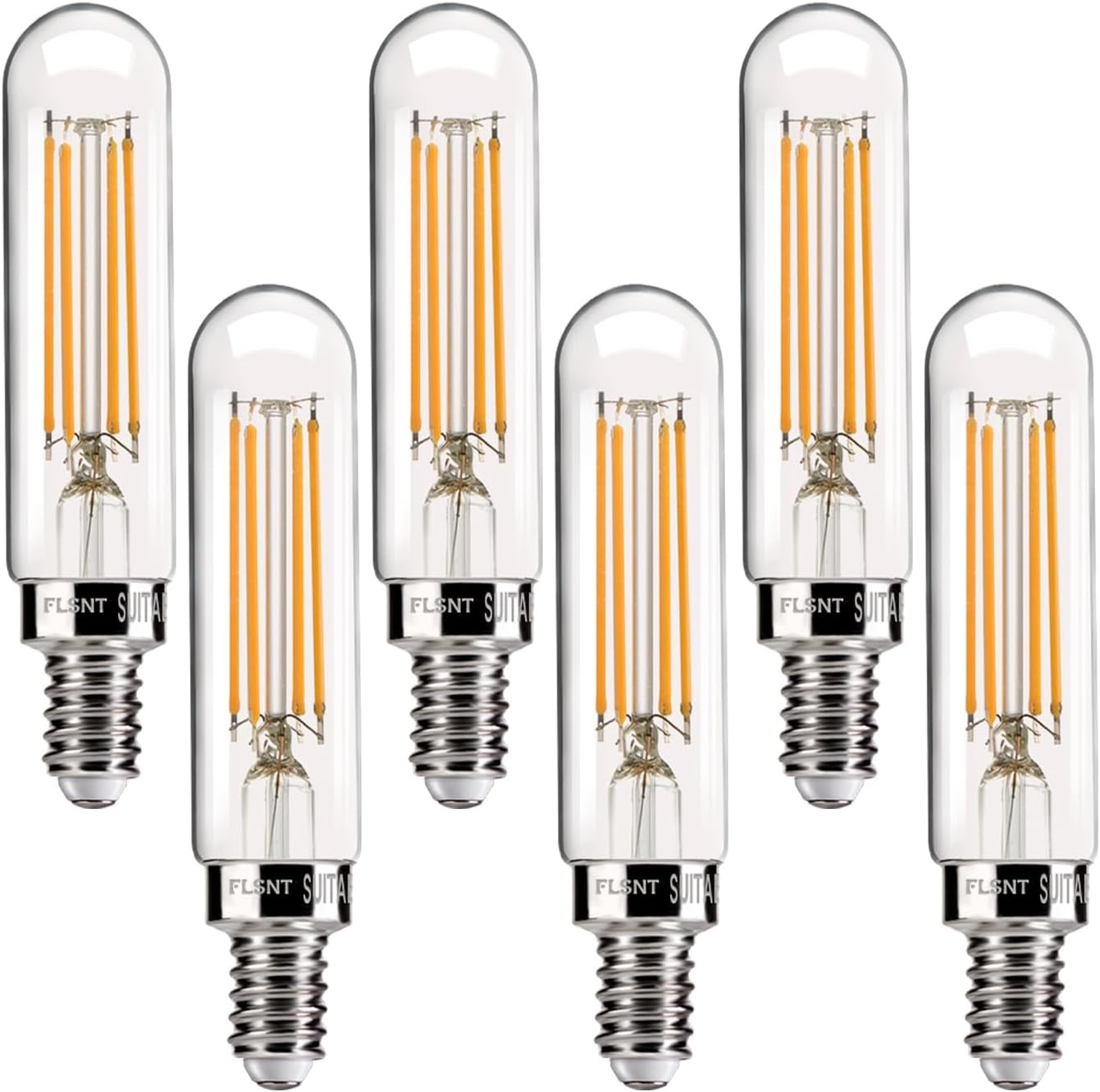 60W Equivalent Dimmable Candelabra LED Bulbs, 2700K Soft White, E12, 6 Pack gallery