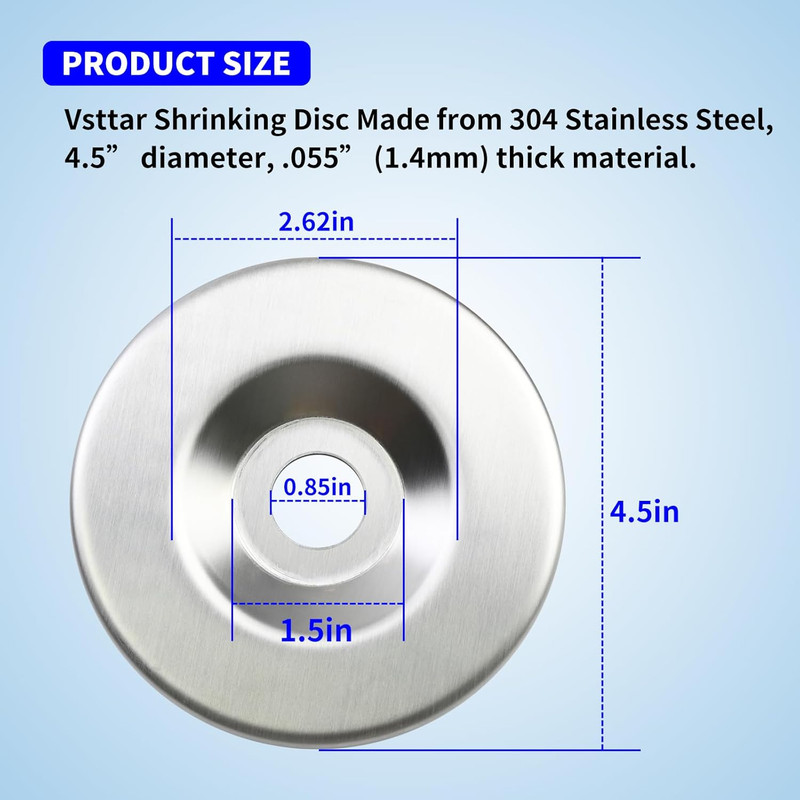 Shrinking Disc 4 ½ Inch Diameter, 055 Inch (1.4Mm) Thick –Sheet Metal Fabricatio gallery
