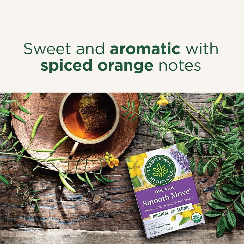 16 Count Traditional Medicinal Laxative Herbal Tea Organic Smooth Move Senna gallery