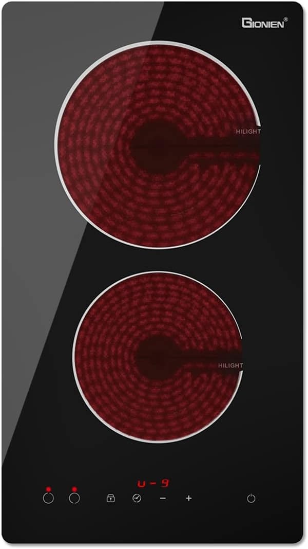 12 Inch Ceramic Cooktop, 30 cm Built-in 2 Burners Electric Cooktop, 220~240V gallery