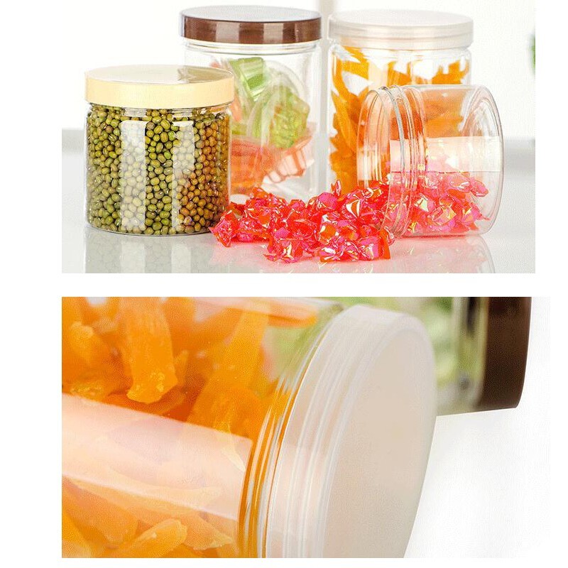 45pcs 280ml Plastic Jars with Screw on Lids Storage Jars with Sealing Caps