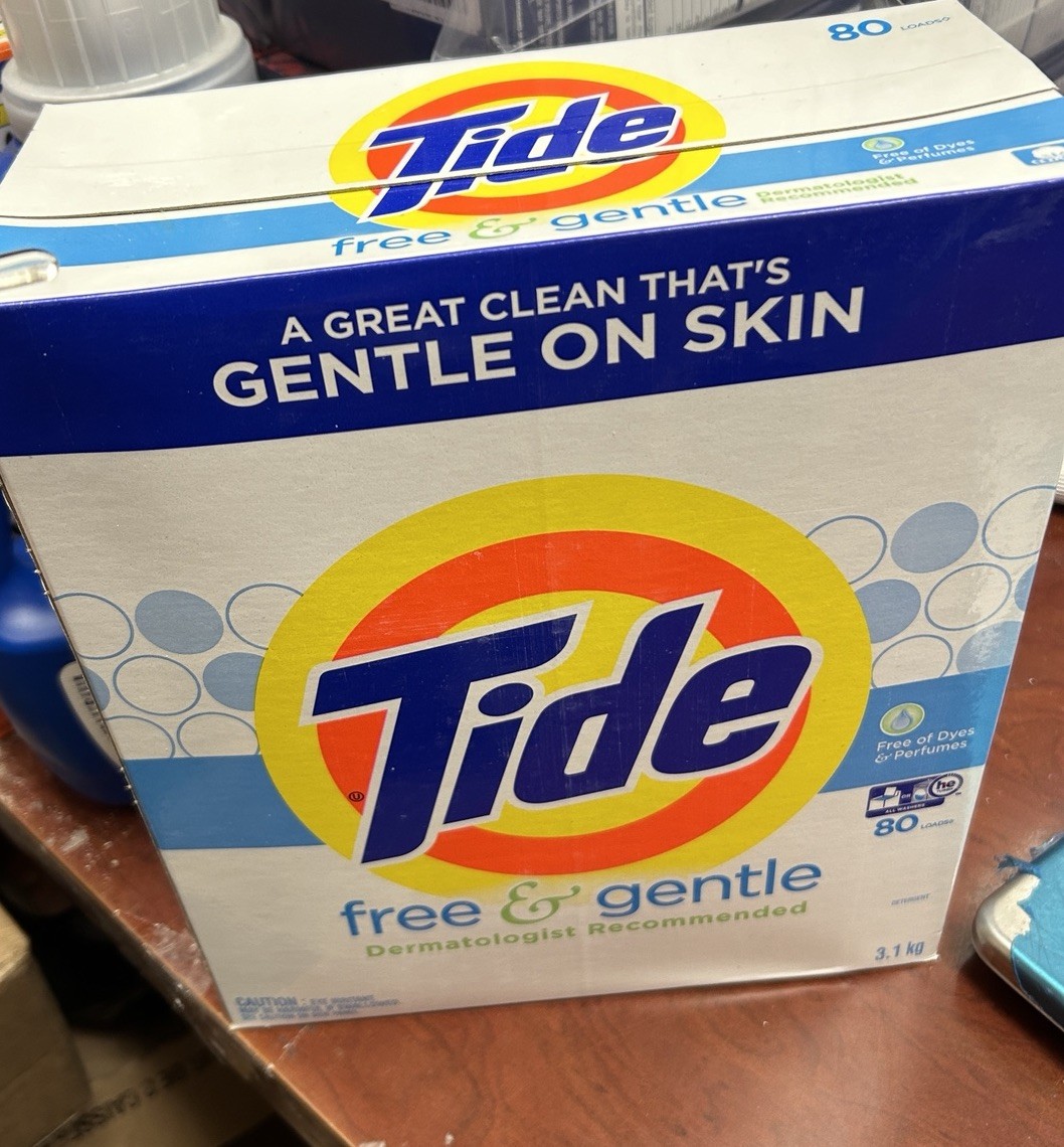 BIG BOX Tide Free and Gentle Laundry Detergent Powder HE 80 Load 3.1 kilo gallery