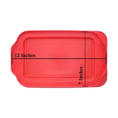 Pyrex 232-PC Red Rectangle Plastic Food Storage Replacement Lid Cover