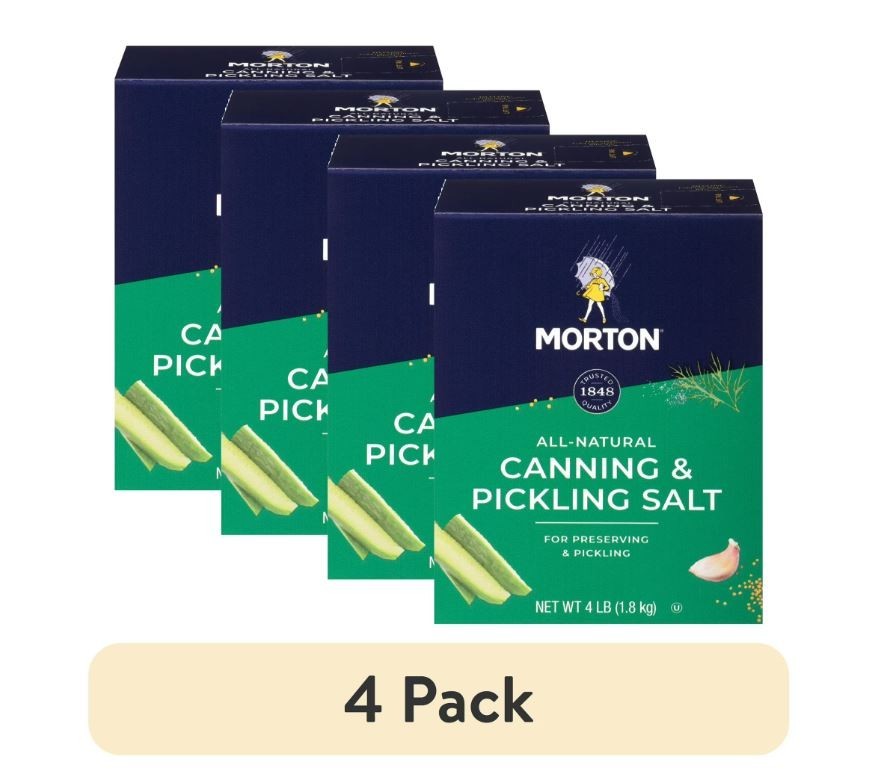 Morton Canning & Pickling Salt, for Preserving and Pickling, 4 LB Box (4 pack) gallery