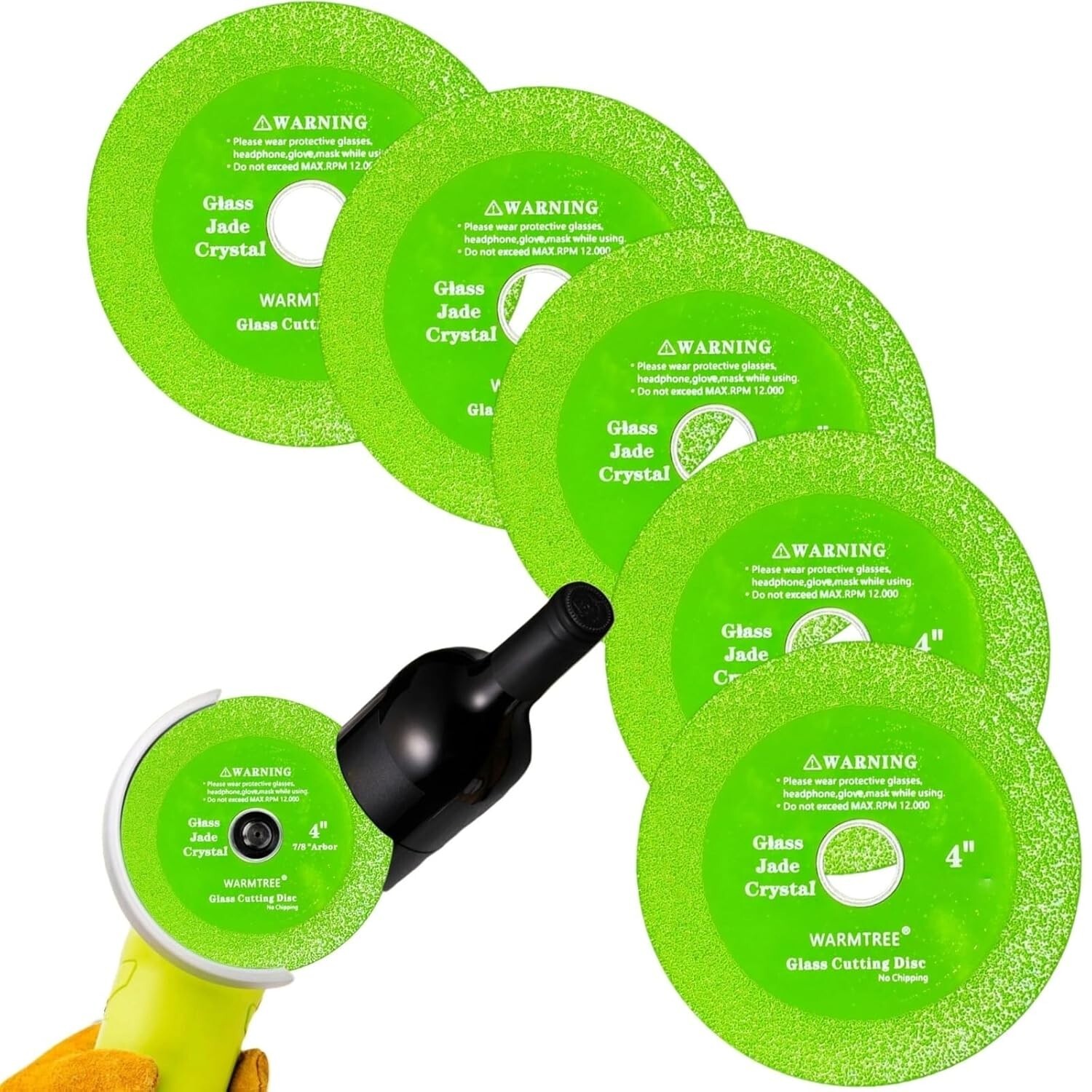 5 Pcs Glass Cutting Disc for Angle Grinder, 4" Ceramic Tile Cutter Blade, Ultra gallery