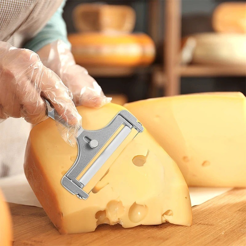 Stainless Steel Adjustable Cheese Slicer Wire Cutter for Thick or Thin Slices US gallery