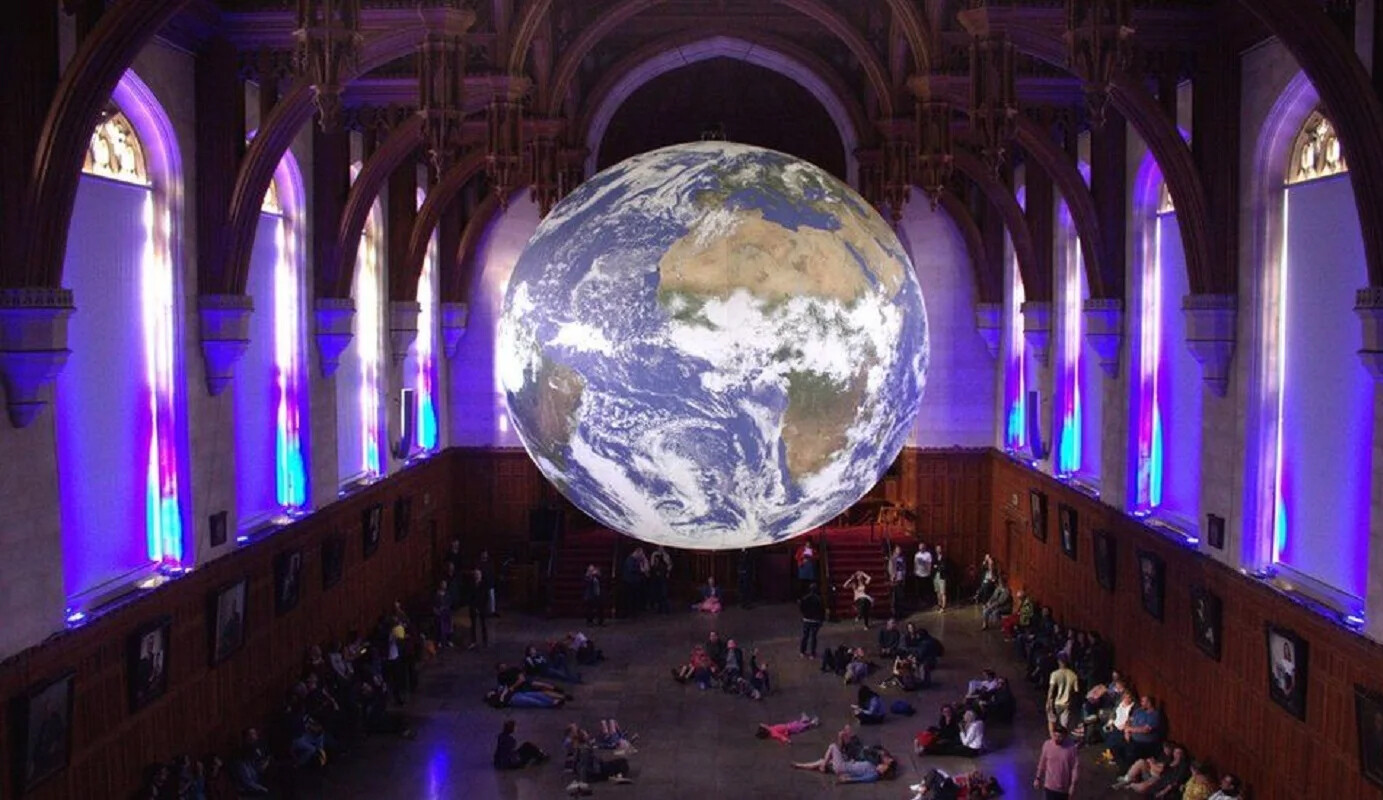 Inflatable Earth Globe W/ LED Lights Hanging Inflatable Earth Planet Model Toys gallery