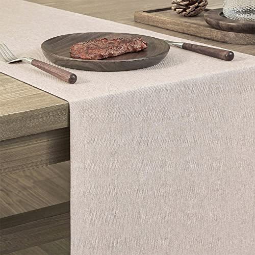 Basic Linen Style Table Runner, 14 x 48 Inch 14x48 Inch Light Natural Chambray gallery