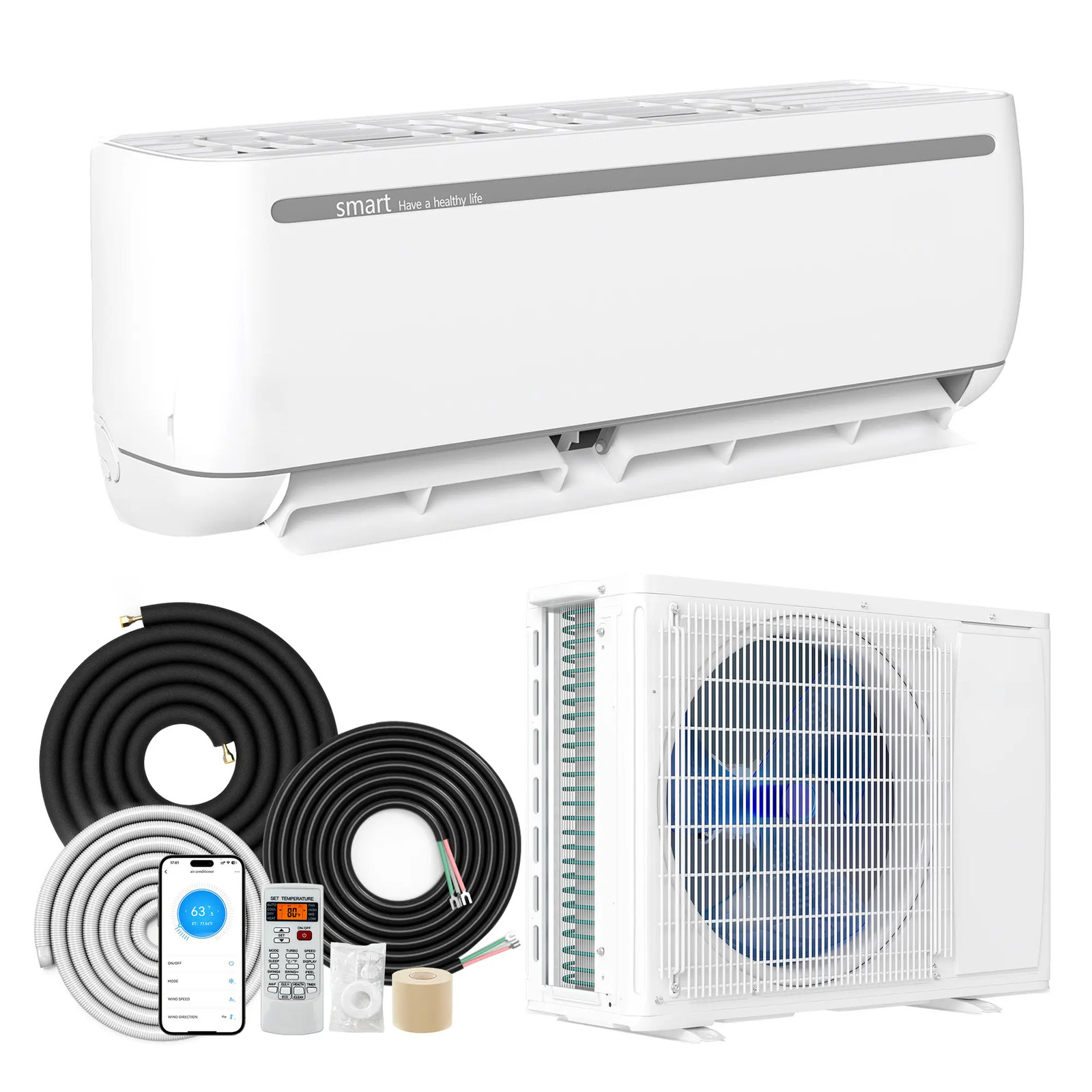 YITAHOME 12K BTU Wifi Mini Split Air Conditioner Heat Pump System 20 SEER2 115V gallery