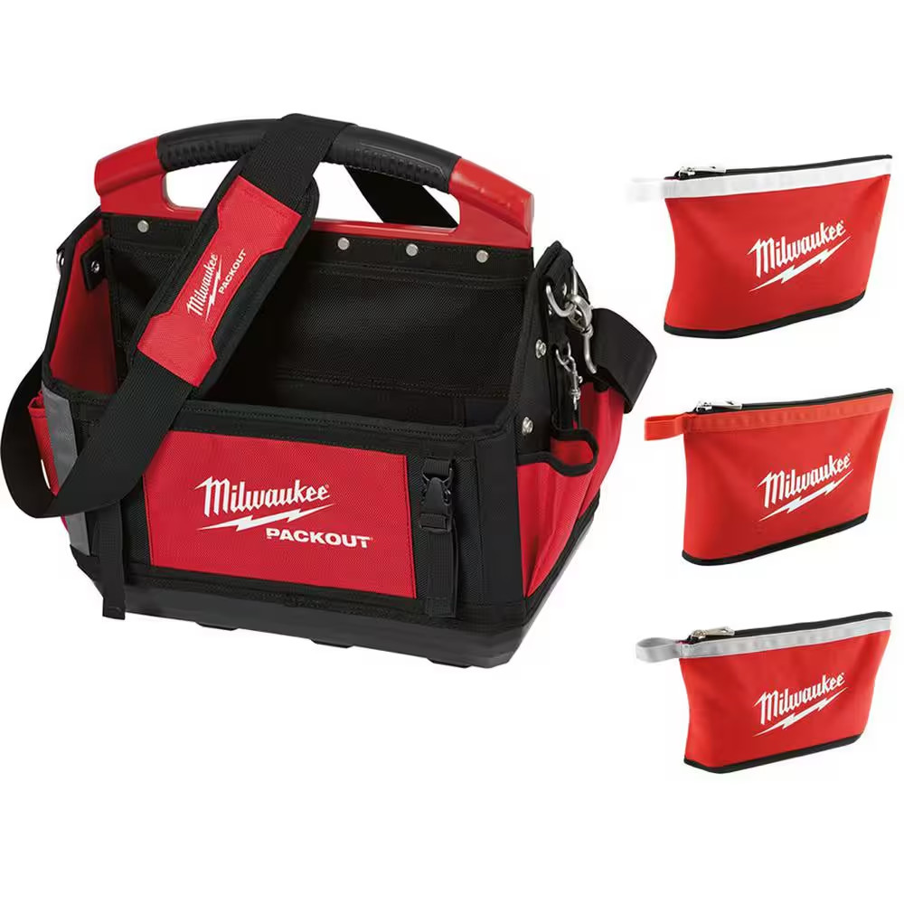 15 In. PACKOUT Tote with Zipper Tool Bags in Multi-Color (3-Pack) gallery
