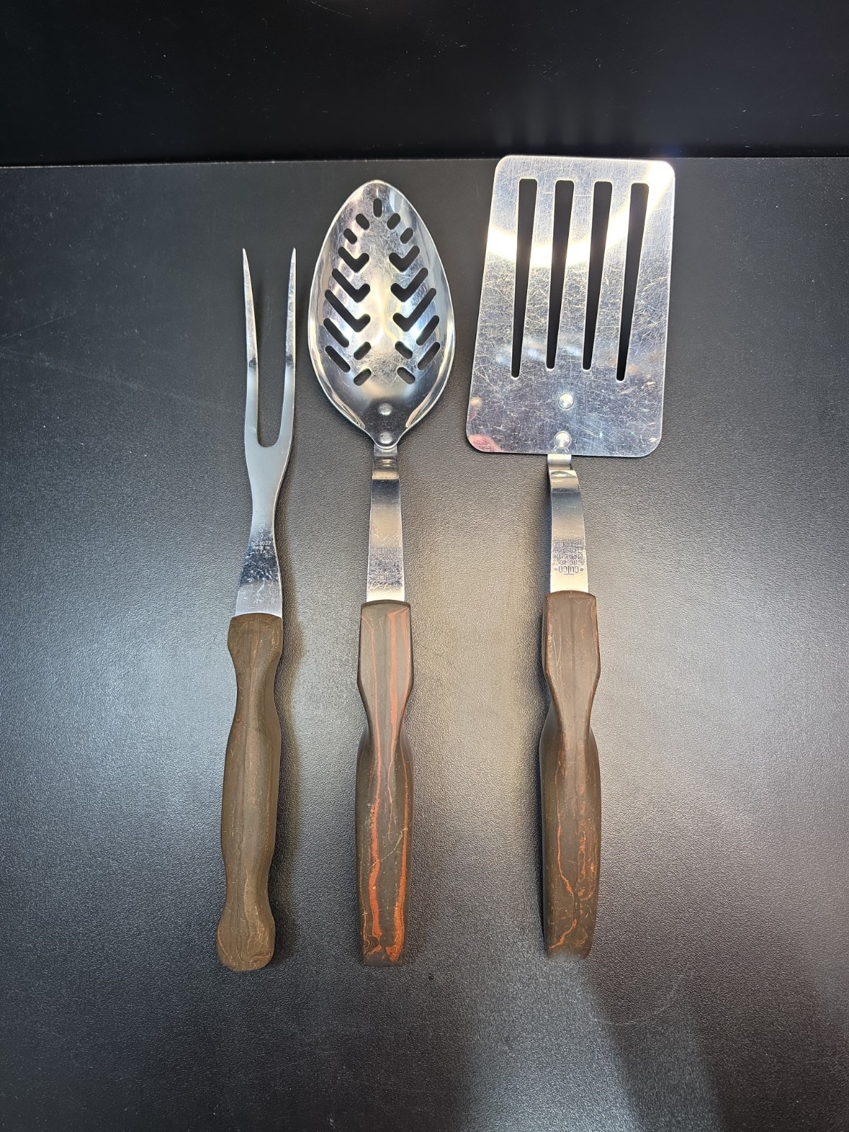 Cutco Spatula No16 Slotted Spoon No13 Carving Fork No1027 gallery