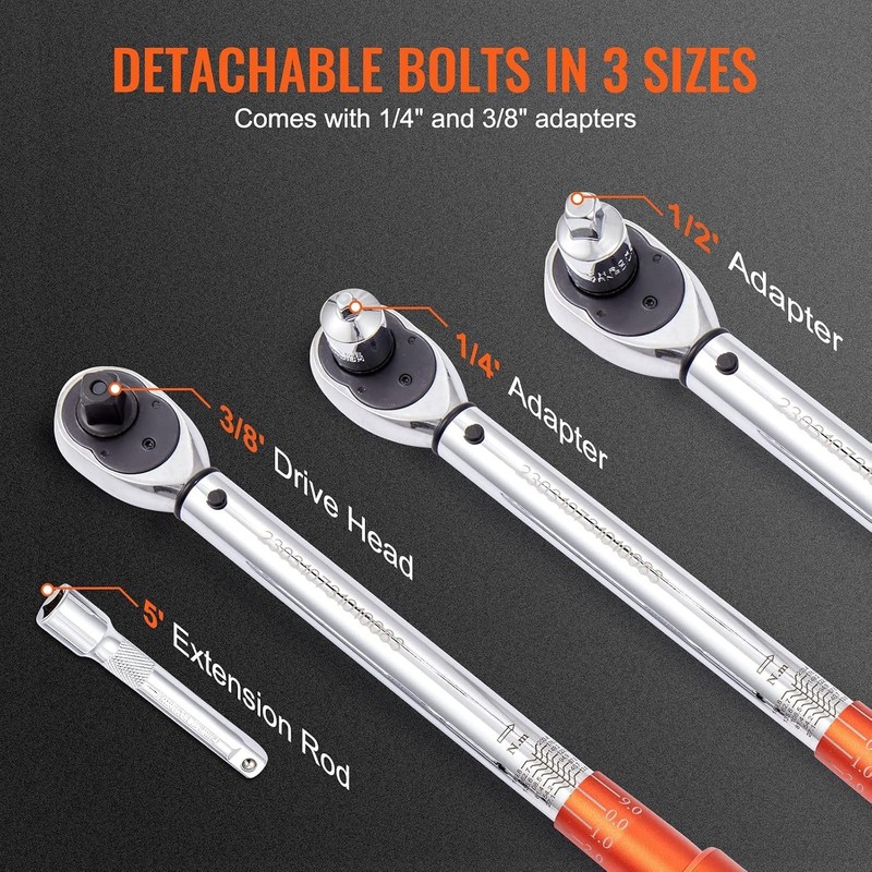 Versatile Adjustable Torque Wrench 10-150ft.lb with Calibration Certificate gallery