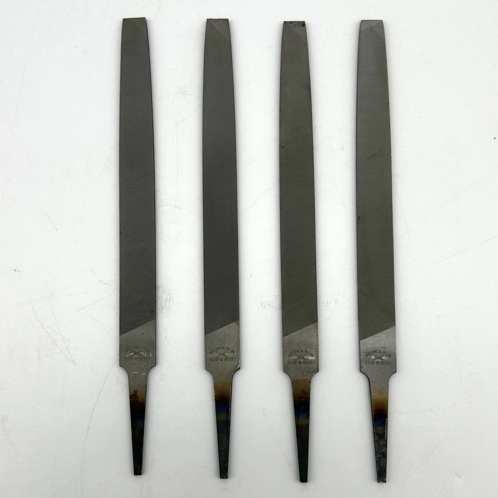 Nicholson 6" Flat Double / Single Cut Smooth File 03533N Rectangular w/ Tang 4pk gallery