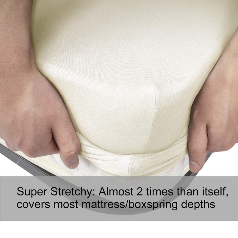 Soft Stretch Full Size Fitted Sheet Only - Jersey Knit Cozy T-Shirt Like, 4-... gallery