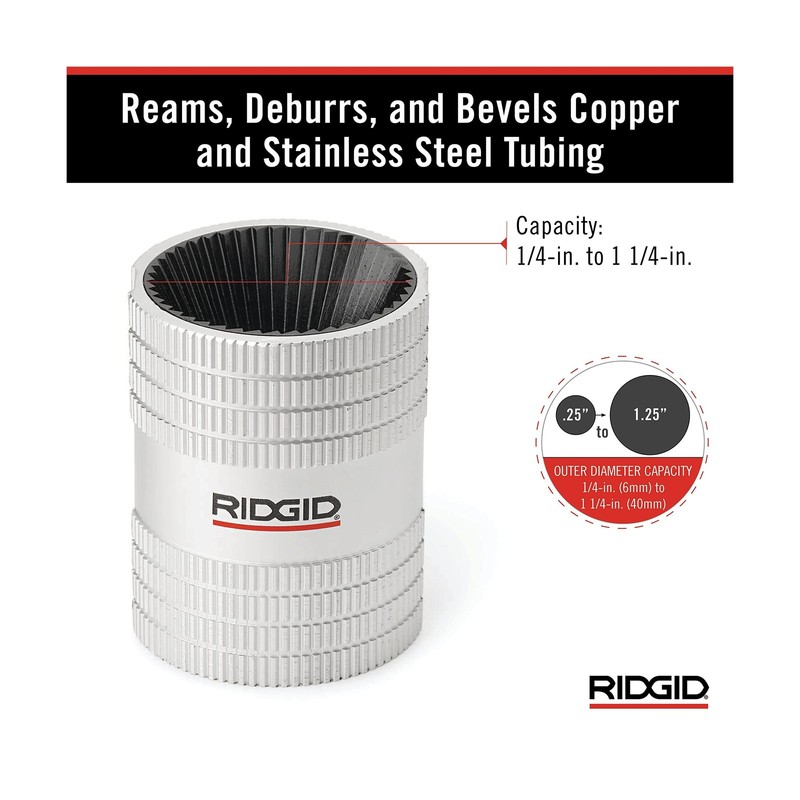 RIDGID 29983 Model 223S Inner/Outer Tubing and Pipe Reamer for 1/4" to 1-1/4"... gallery
