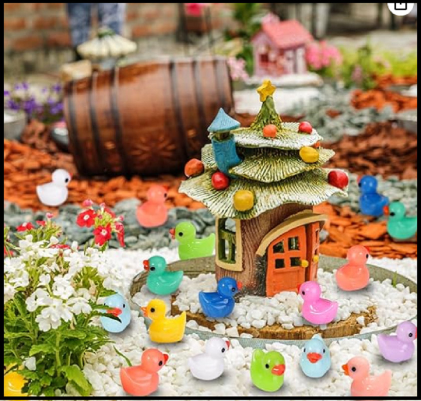 200Pcs Tiny Ducks 10 Colors Little Duck Figures Mini Resin Ducks Plastic Small gallery