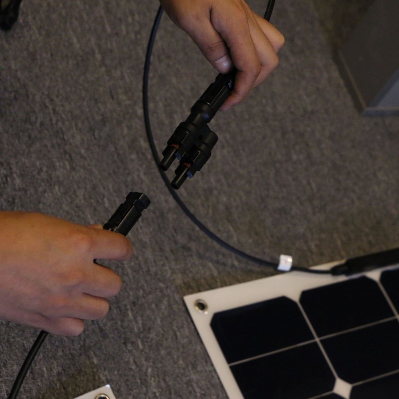 Solar Panel Y Branch Cable Connection Panel Parallel Connector MMF+FFM One Pair gallery