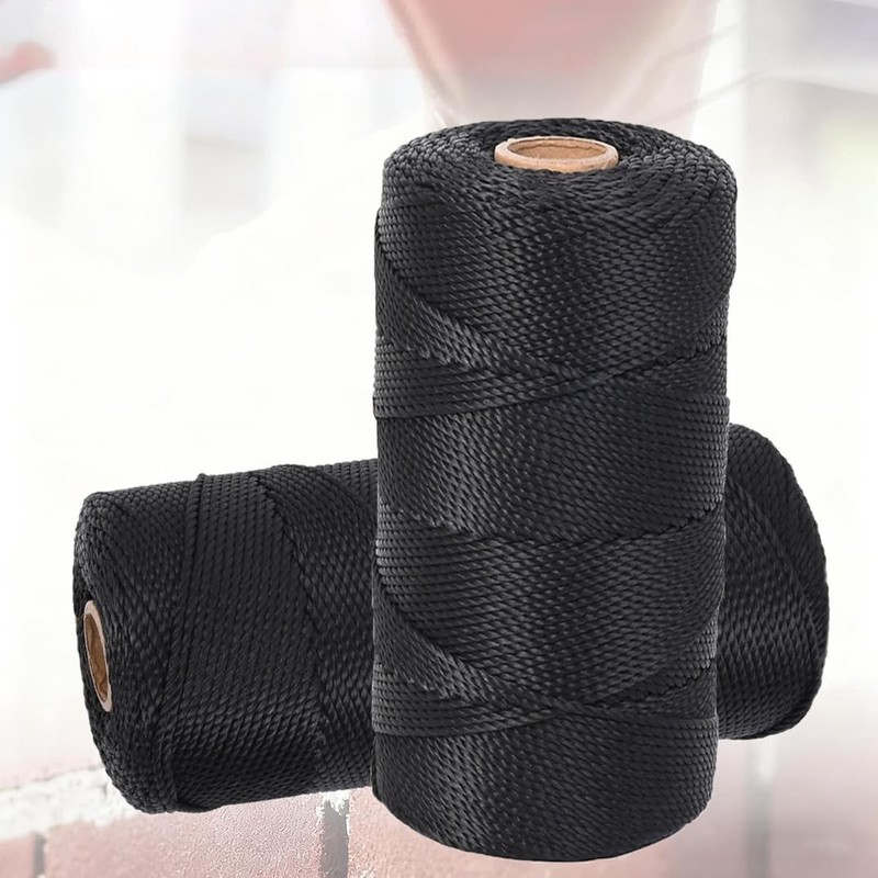 Mason Line String, 1000ft 18 UV-Resistant Black Nylon String, 1.3mm Thick Dur... gallery