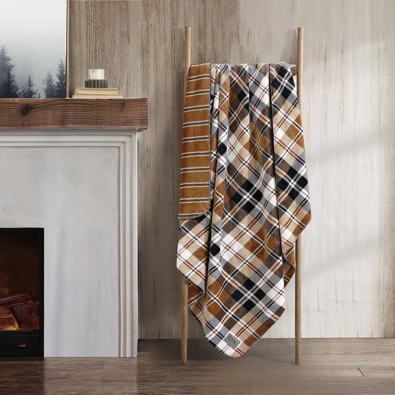 Cozy Lightweight Throw Blanket - Rustic Trailhead Plaid, Perfect for Couch & Bed gallery