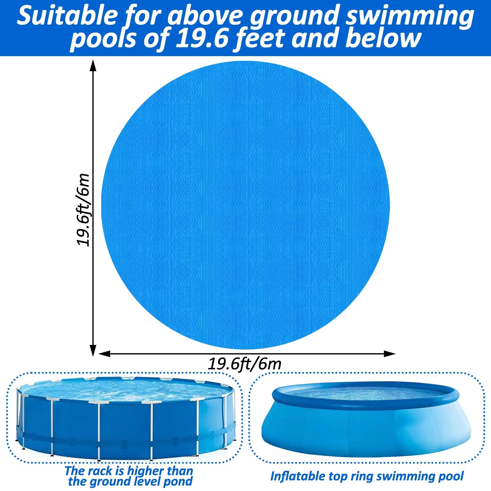 19.7Ft Round Pool Ground Cloths Swimming Pool Ground Cloth,Round Pool Liner P... gallery