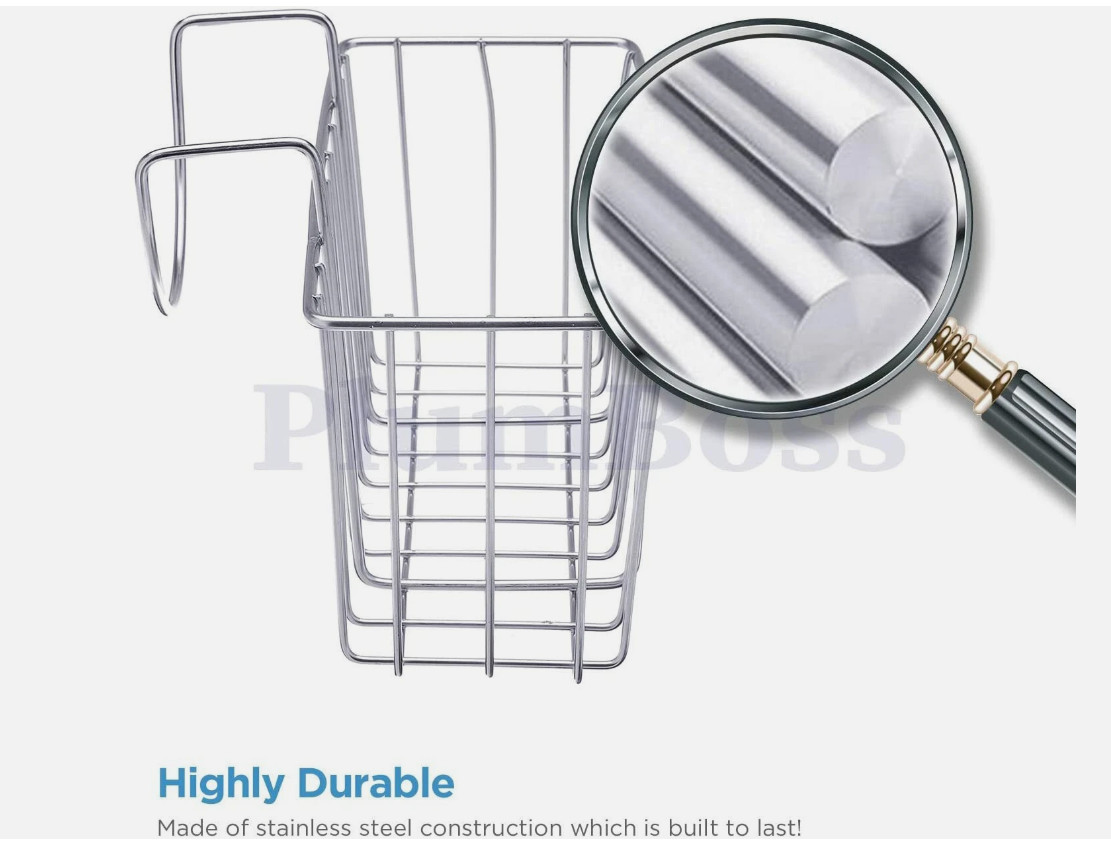Sponge Holder Kitchen Stainless Steel Caddy Organizer Dish Draining Sink Basket gallery