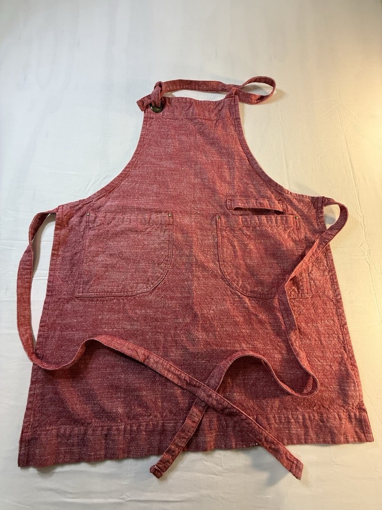 Our Table Rusty Red Cloth Apron 100% Cotton 68x83cm Made In India