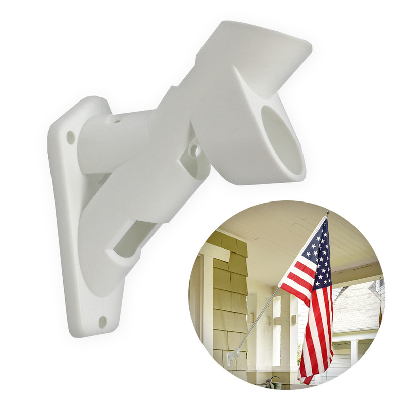 Flag Pole Holders Wall Mounting Bracket 2-Position House Flag Pole Brackets gallery