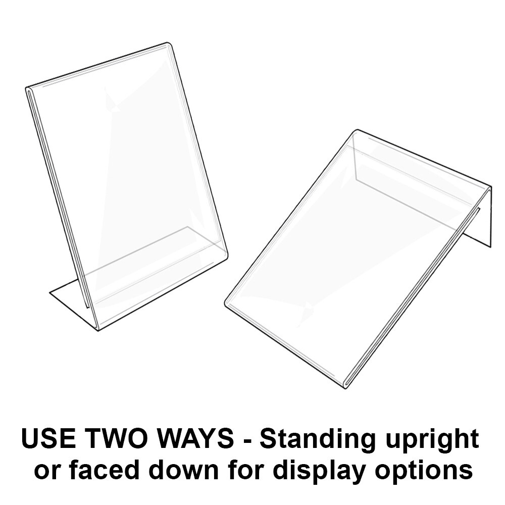 Azar Displays Angled L-Shaped Frame 5"x 7''High, 10-Pack gallery