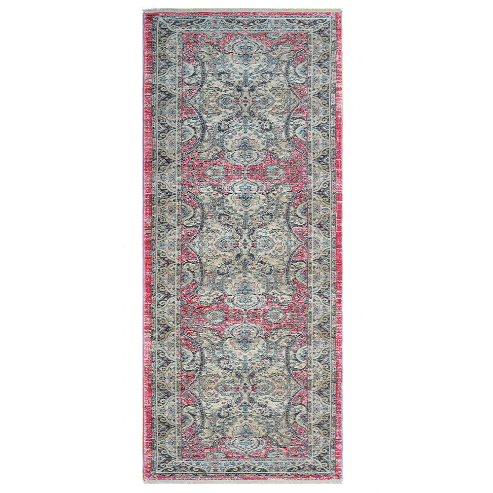 Machine Woven Crossweave Polyester 2'6''x9'10'' Runner Area Rug Oriental Black