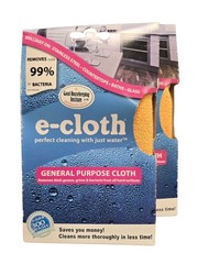 E-Cloth General Purpose Cloth Microfiber Chemical Free – 2 Cloths NEW